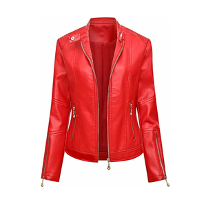Venta al por mayor de chaqueta de cuero personalizado de las mujeres transpirable de invierno elegante chaqueta de cuero genuino de la mejor calidad - Product Image 6