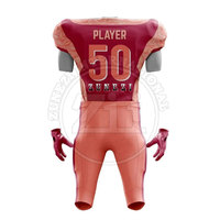 Nouveauté en stock, uniforme de football américain respirant, taille plus, manches courtes, vente en gros, équipe personnalisée