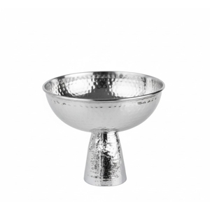 Bol de service en métal martelé argenté de luxe, bol décoratif pour chocolat, décoration de table, porte-sucreries et desserts - Product Image 1