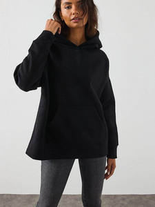 Sudadera con capucha clásica de palangre para mujer negra personalizada de calidad superior, sudaderas con capucha en blanco antiarrugas y transpirables más vendidas para mujer - Product Image 3