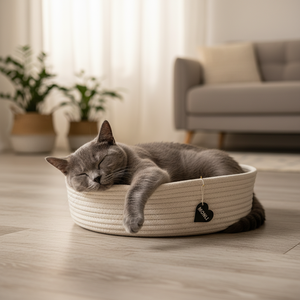 Cama Ecológica Hecha a Mano para Mascotas, Moderna, Tamaño XL y Mediano, con Diseño de Animales, Cueva de Cuero Extraíble para Perros y Gatos - Product Image 6
