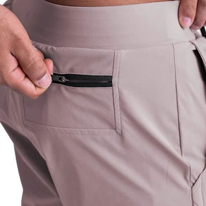 กางเกงขาสั้นสองชั้นของผู้ชายกางเกงลำลองเอวยางยืดสวมใส่สบายมีสไตล์ใหม่ขนาดผู้ใหญ่ - Product Image 3