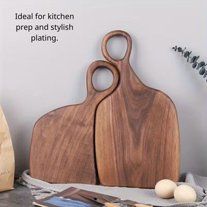 Planche de cuisine durable de qualité supérieure, en bois dur naturel, pour couper, hacher, servir, passe au lave-vaisselle, durable pour un usage domestique - Product Image 2