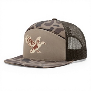 Oem Custom Logo <b>Mens</b> High Quality 6 Panel Pre Curved Brim Digital Camo 112 Gorras Mesh <b>Trucker</b> Hat <b>Caps</b> - Product Image 1