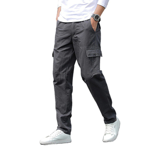 Venta al por mayor OEM pantalones cargo de moda de otoño de los hombres Slim Fit Hip Hop grandes bolsillos Casual deportes pantalones de carga - Product Image 4