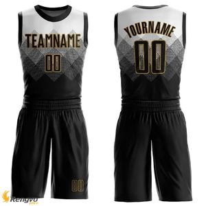 Uniforme de basket-ball unisexe à séchage rapide, respirant, impression numérique, grande taille, ensemble de modèles OEM personnalisés pour adultes - Product Image 2