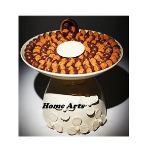 Juego de 3 cuencos de hierro para chocolates con soporte, diseño admirable, cuencos de diferentes colores con soporte en India. - Product Image 3