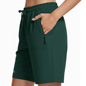 Shorts Casuales Cómodos de Cintura Alta para Mujer, 100% Algodón, Color Sólido, Transpirables y de Secado Rápido, Novedad 2026 - Product Image 3
