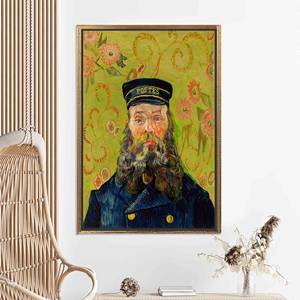 Retrato de 'El Postero Roulin' de Van Gogh: Impresión Personalizada en Lienzo, Lienzo con Marco Dorado - Product Image 1