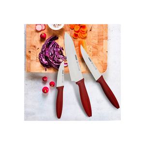 Ensemble de couteaux de cuisine en acier inoxydable Pure Line, 3 pièces - Product Image 1