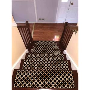 Tapis imprimé à motifs géométriques - Moderne, doux, lavable en machine, Gobelin - Product Image 2