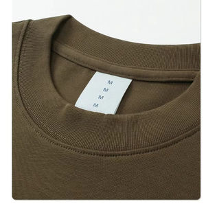 Camiseta holgada Unisex de tendencia superior a precio barato, camisetas sólidas de dos piezas con estampado de algodón 100% personalizado para hombre - Product Image 2