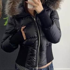Personnaliser la vente en gros de veste à fermeture éclair à capuche veste bouffante coupe-vent chaude fabricant de veste d'hiver respirante pour femmes - Product Image 2
