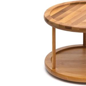 Single Tier Bamboo Standing Lazy Susan Turntable Organizer Cabinet Rotating <b>Kitchen</b> Storage <b>Rack</b> <b>Spice</b> Organizer Eco-Friendly - Product Image 5