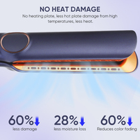 Multistyler 2026 avec écran LED numérique, 110000 tr/min, ionique négatif, 2-en-1, chauffage rapide, adapté aux camping-cars, lisseur et sèche-cheveux