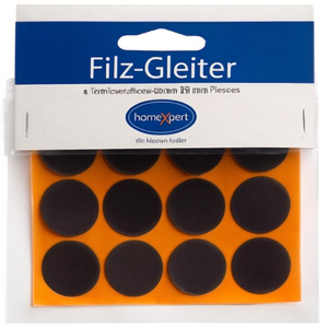 Deslizadores de Fieltro Marrón Autoadhesivos de 22 mm, 12 Piezas por Tarjeta, Accesorios para Pisos - Product Image 3