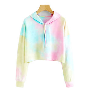 Sudadera con Capucha Corta de Punto de Invierno para Mujer de Alta Calidad, Sudadera Holgada con Cordones, 100% Algodón - Product Image 2