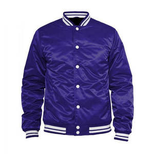 Nouvelles vestes universitaires en satin à manches longues veste brodée pour hommes Letterman Streetwear veste universitaire de baseball personnalisée pour hommes - Product Image 5