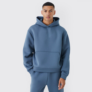 เสื้อฮู้ดผู้ชายผ้าซักกรดเสื้อผ้าแนวสตรีทผ้าคอตตอน/ผ้าฟลีซ300 GSM 100% ทันสมัยให้ความอบอุ่น - Product Image 2