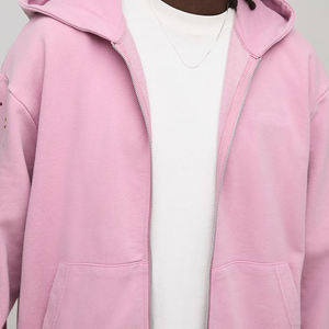 Novedad de Invierno, Chándales con Capucha Ligeros y de Bajo Precio para Hombre, con Pedrería, Hechos a Medida, Bordado Desgastado, 100% Algodón - Product Image 6