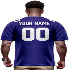 Camisetas de fútbol americano bordadas personalizadas al por mayor Atlanta City, ropa de equipo para hombre, sublimación, poliéster, secado rápido - Product Image 6