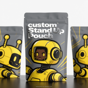 Pochette à thé à impression numérique Standup Food personnalisée, sac Bolsas à fermeture éclair personnalisé, emballage à pochette debout - Product Image 5