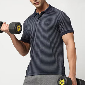Polo à motif solide à séchage rapide pour hommes, vêtements d'été personnalisés de grande taille, polo uni brodé à manches courtes - Product Image 4