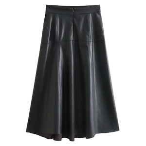 High Quality Women Genuine <b>Leather</b> Ankle-length Custom Logo Regular Waist Breathable Winter Streetwear <b>Skirt</b> Fashion Oem - Product Image 1