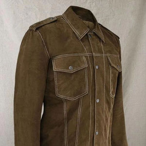 แจ็กเก็ตขี่มอเตอร์ไซค์ผ้าใบใส่ได้ทั้งชายและหญิงวัสดุนิ่มแบบคลาสสิกเสื้อผ้าฤดูหนาวสไตล์สตรีทอินเทรนด์สวมใส่สบายทนทานคุณภาพสูง - Product Image 1