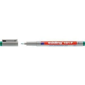 Edding 151 F Rotulador Verde de 0.6mm No Resistente a la Humedad - Product Image 1