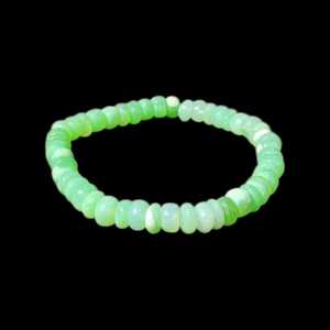 Pulsera elástica de ópalo verde 2025, joyería de piedras preciosas naturales elásticas hechas a mano, diseño de moda para hombres y mujeres para regalo de aniversario - Product Image 4