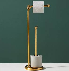 Soporte de alta calidad con forma de baño dorado, soporte de papel higiénico, juego de accesorios de baño, diseño de lujo más vendido - Product Image 4