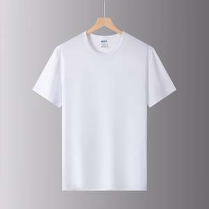 High Quality Custom Men's <b>Plus</b> <b>Sizes</b> Oversized Breathable Knitted Cotton Personalized Loose Fit Short Sleeve T-Shirts Formal - Product Image 3