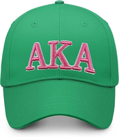 Regalos para Hermandades, Gorra de Béisbol Bordada con la Logomarca de la Hermandad, en Rosa y Verde, para Mujer, Ajustable, de Algodón