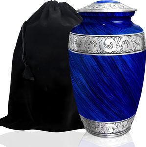 ชุดโกศตกแต่งสำหรับผู้ใหญ่โกศสร้อยคอขนาดใหญ่พร้อมโกศสีน้ำเงินย่อยสลายได้ตามธรรมชาติเป็นมิตรต่อสิ่งแวดล้อมสไตล์อเมริกัน - Product Image 5