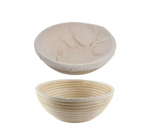 Tazón de pan de ratán Natural ecológico, cesta ovalada/redonda de ratán 100%, cesta de prueba de masa de pan de ratán Natural hecha a mano - Product Image 1