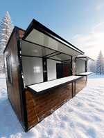 Maison conteneur extensible 20ft 40ft, kiosque de vente préfabriqué, café mobile, magasin modulaire