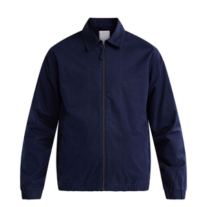 Veste Surdimensionnée à Col Rabattu avec Fermeture Éclair pour Hommes Street Outfit Veste Légère en Tissu Tissé de Couleur Unie pour Automne pour Hommes - Product Image 1