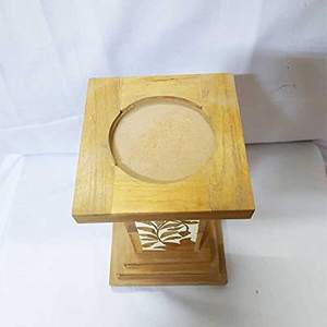 Brûleur d'encens et bougeoir à motif floral faits à la main Incrustation en bois de haute qualité avec artisanat en résine Prix de gros - Product Image 3