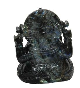 Fabriqué à la main Ganesha Statue Sculpture Guérison Cristal Gemme Figurine Style Religieux Pierre De Guérison Fabriqué en Inde - Product Image 4