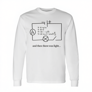 Camiseta de manga larga con ecuaciones de Maxwell para entusiastas de la física, unisex, de algodón, con cuello redondo, promocional - Product Image 3