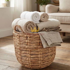 Cesta de Almacenamiento de Jacinto de Agua a Precio Económico, Cesta Organizadora Tejida a Mano Natural, Almacenamiento de Ropa Hecho por KingCraftViet - Product Image 6