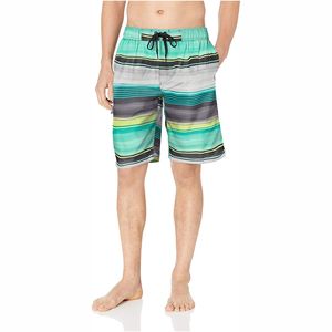 Short de bain décontracté coupe-vent taille haute avec cordon de serrage, design tendance, personnalisé, 6XL, short de plage en maille, motif uni, poches - Product Image 1