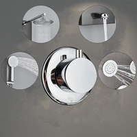 2023 nouveau modèle prix usine multi-fonction simple assemblage LED en acier inoxydable mural douche pluie salle de bain panneau de douche