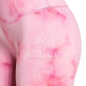 Leggings de yoga pour femme à taille haute, imprimés numériques colorés, en Spandex/Polyester, avec taille élastique, effet ventre plat et respirants - Product Image 5