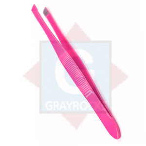 Haute qualité pointe inclinée pince à épiler acier inoxydable couleur enduit plumer filetage épilation beauté Extension pince à épiler - Product Image 1