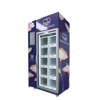 Distributeur de fleurs Micron Vending avec casier métallique, système de paiement par pièces et code QR disponible en Égypte