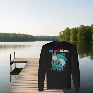 Camiseta de Manga Larga con Diseño de Pesca y Bandera Americana de Grandpa Fish, para Adultos, Ideal para Entusiastas de la Pesca - Product Image 2