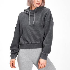 Latest Design Cotton Fleece Women <b>Acid</b> <b>Washed</b> Hoodies/Trendy Custom Women Hoodies with Custom Print Knitted Hoodies - Product Image 1