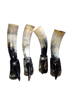 Auténtico Royal Natural Crafts Viking Drinking Horn Decanter Stand Pulido Animal Tallado para la decoración del hogar de moda - Product Image 6